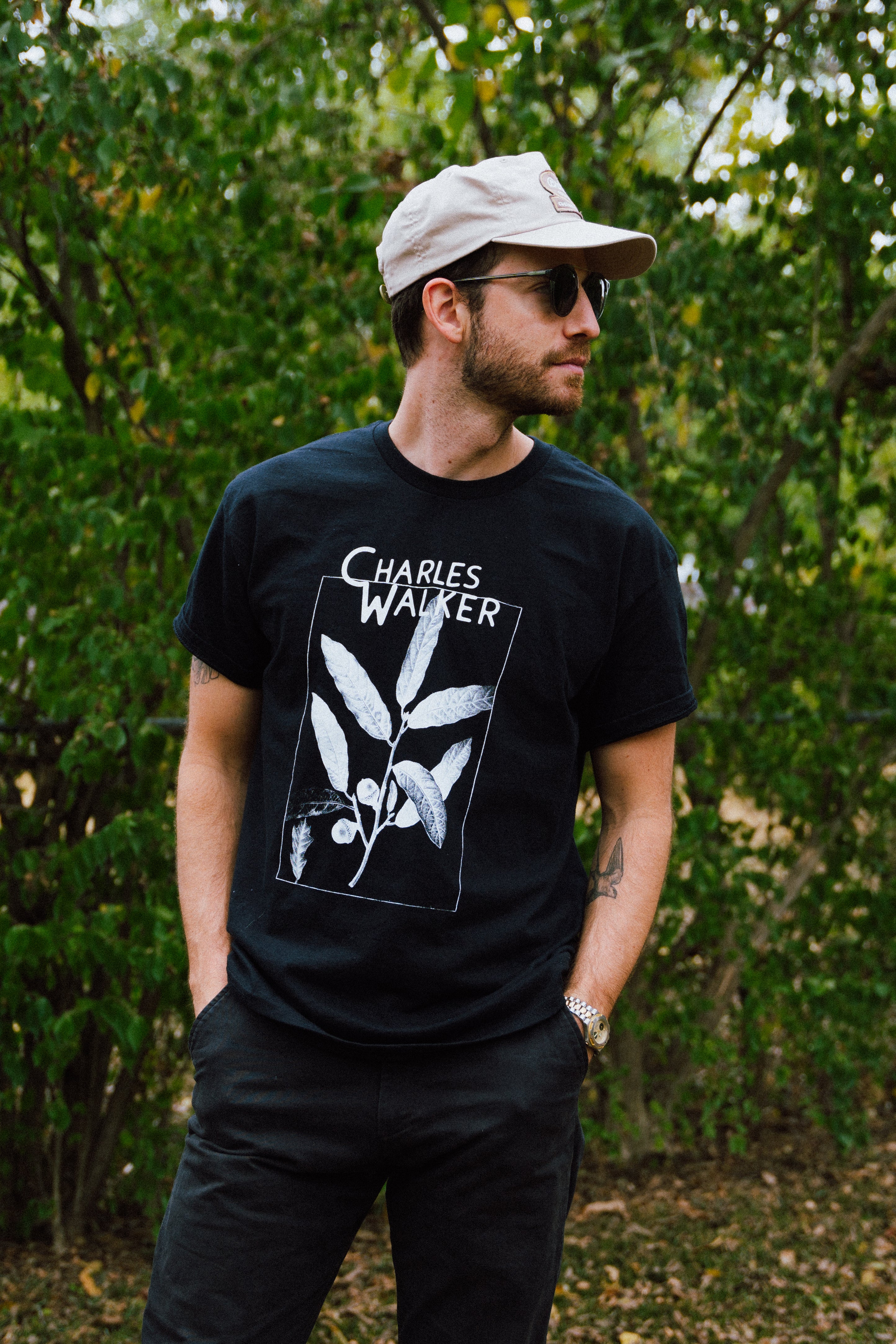 Loblolly Tee Shirt (Short Sleeve) - Charles Walker - Black
