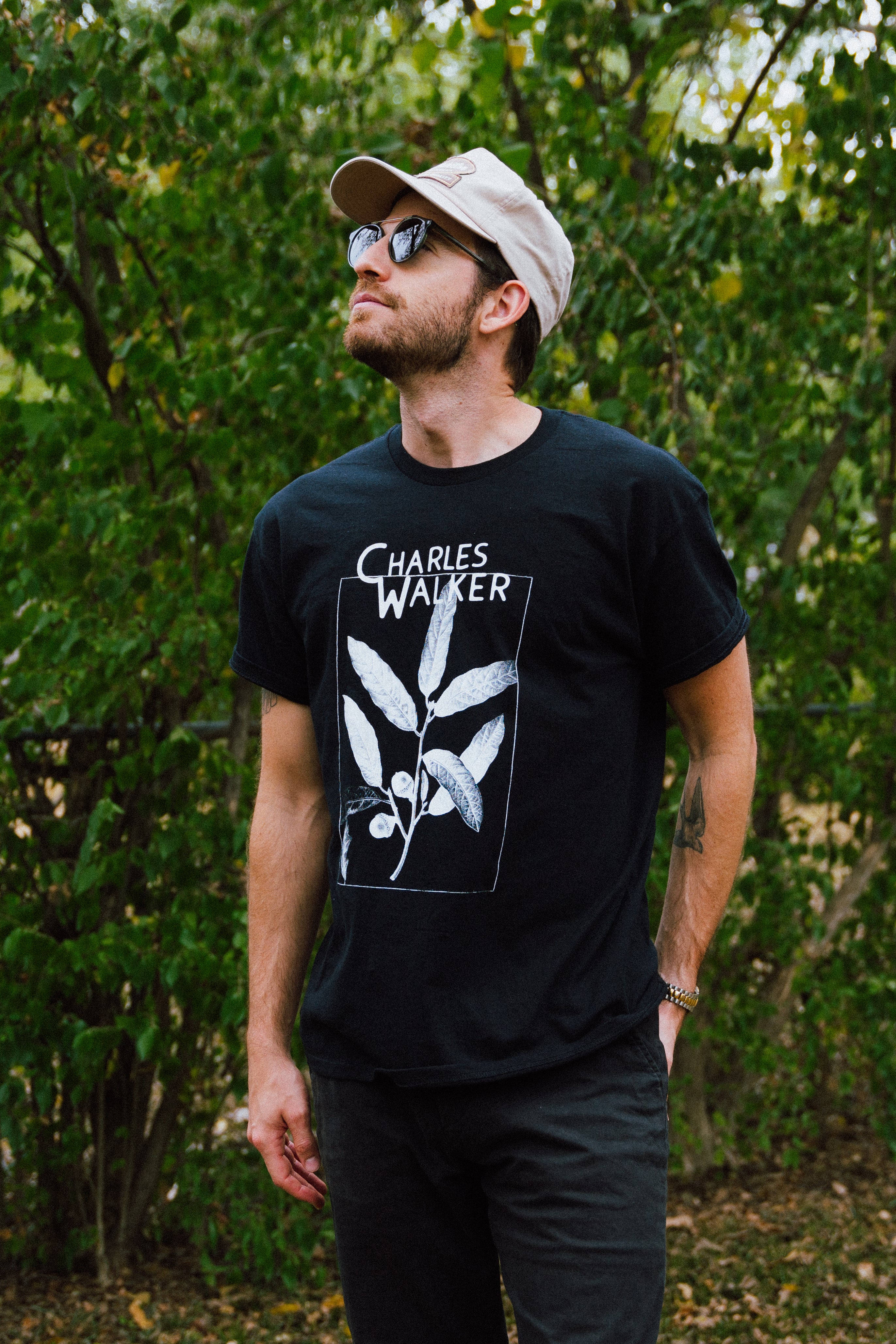 Loblolly Tee Shirt (Short Sleeve) - Charles Walker - Black
