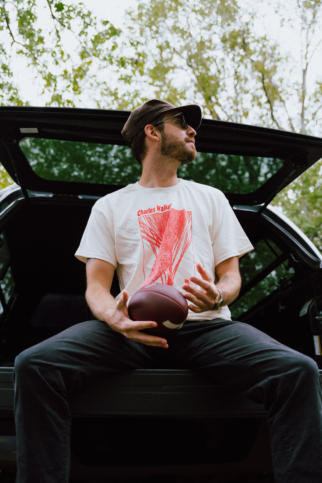 Pinecone Tee Shirt (Short Sleeve) - Charles Walker - Red