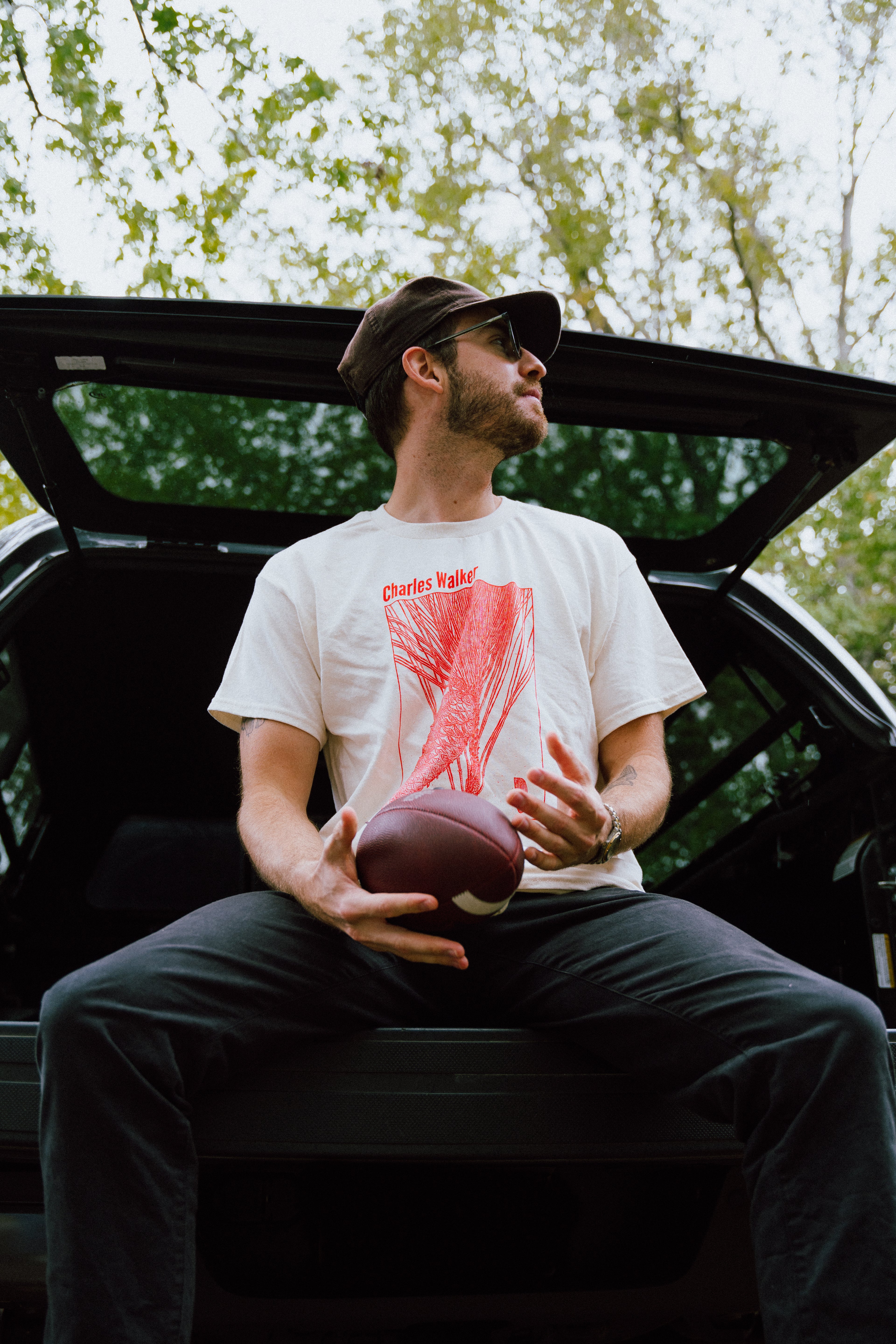Pinecone Tee Shirt (Short Sleeve) - Charles Walker - Red